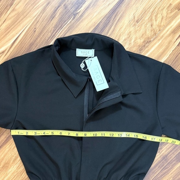 Sage The Label Black Utility-Inspired Zip-up Jumpsuit - Picture 4 of 6